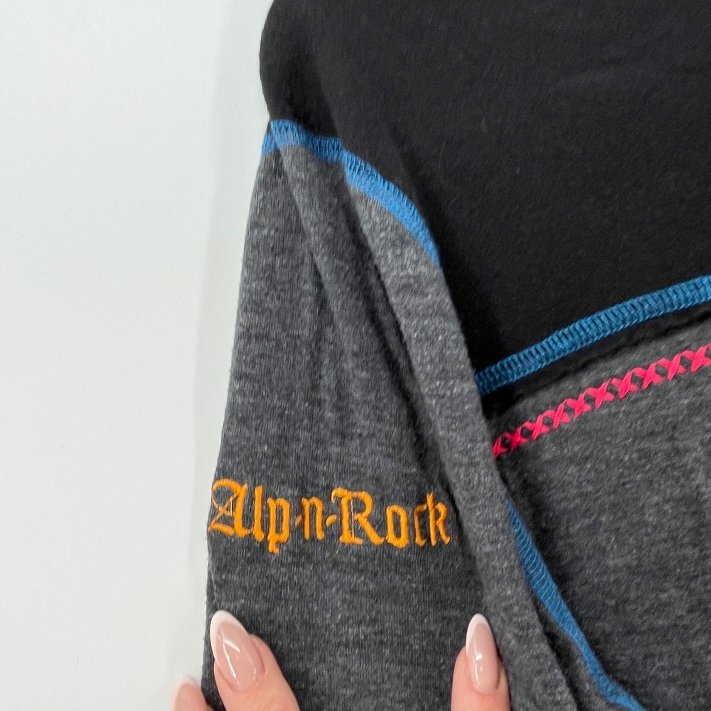 Alp-n-Rock. Henley Top, Women, S, Grey, Embroidered Long Sleeve Colorblock - Picture 4 of 8